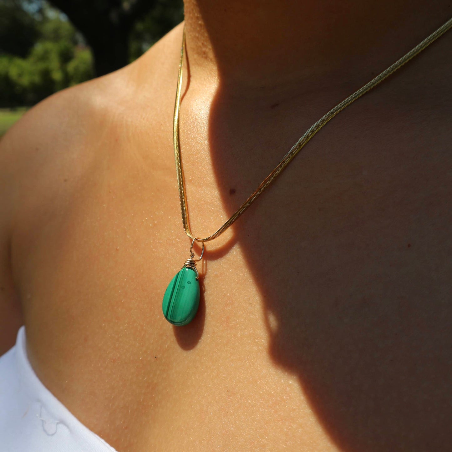 Level Up Malachite Teardrop Necklace
