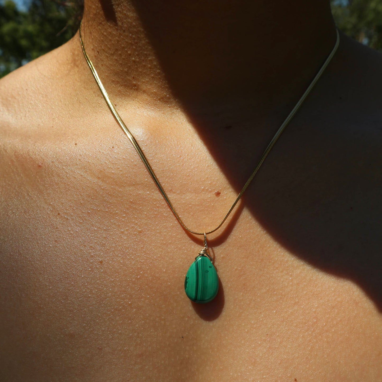 Level Up Malachite Teardrop Necklace