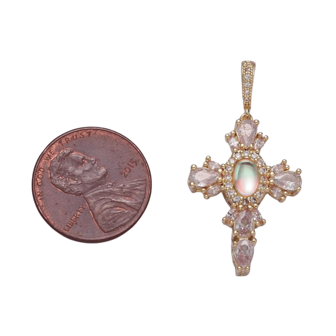Opalite Divinity Cross Pendant