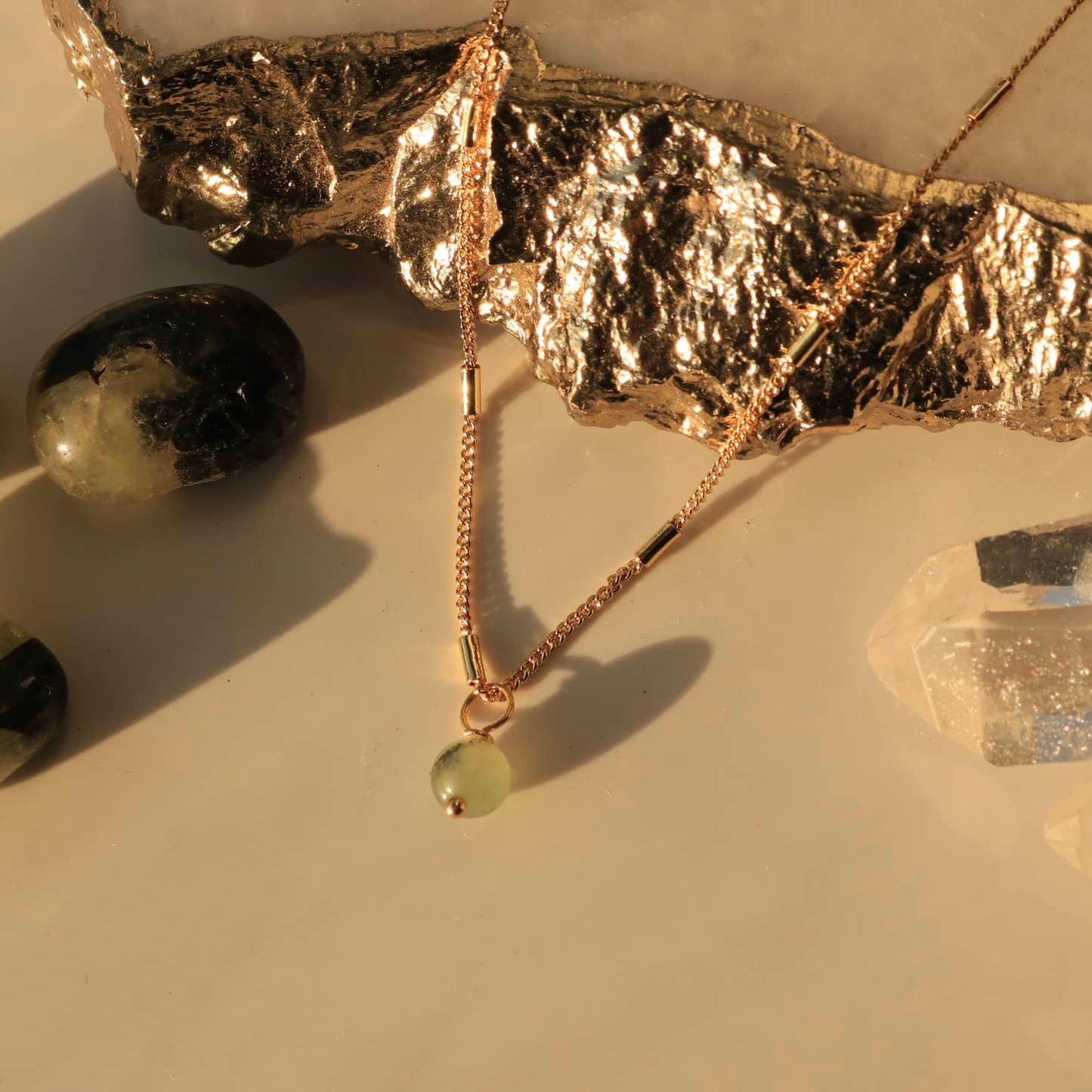 Dainty Prehnite Necklace