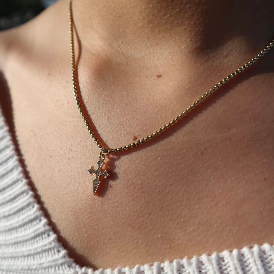 Micro Archangel Michael Sword Necklace