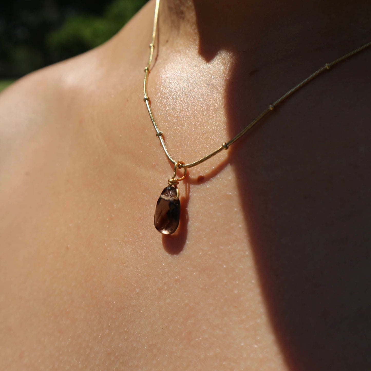 Return to Sender Smoky Quartz Necklace
