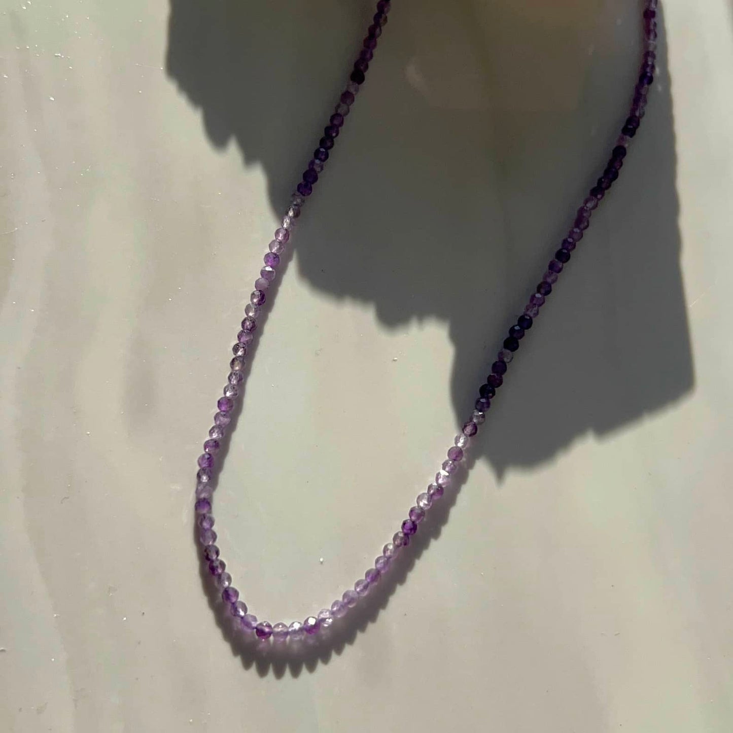 Amethyst Micro Beaded Necklace