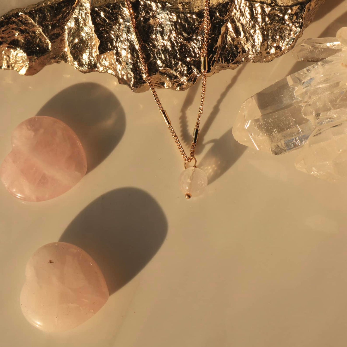 Dainty Rose Quartz Necklace