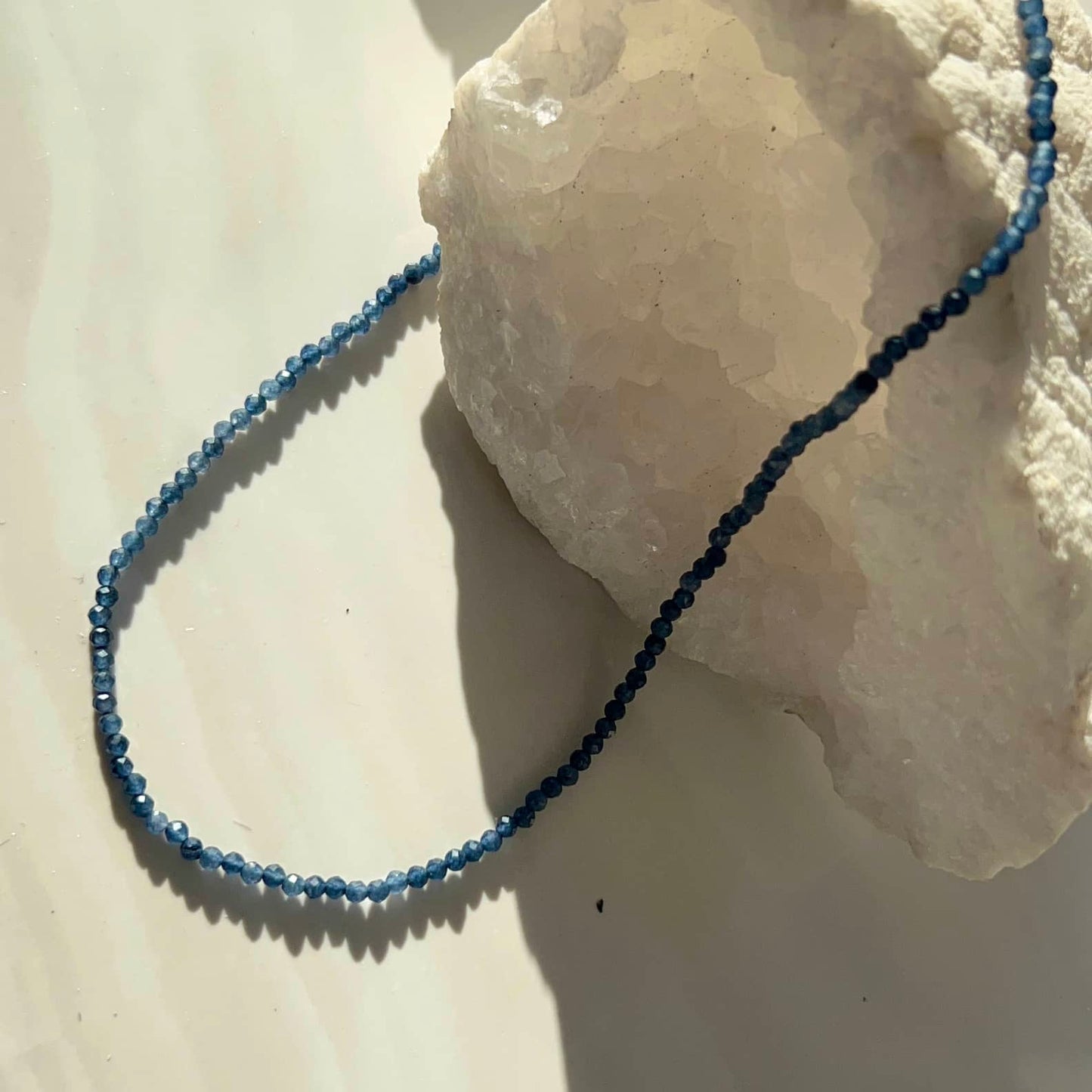 Sapphire Micro Beaded Necklace
