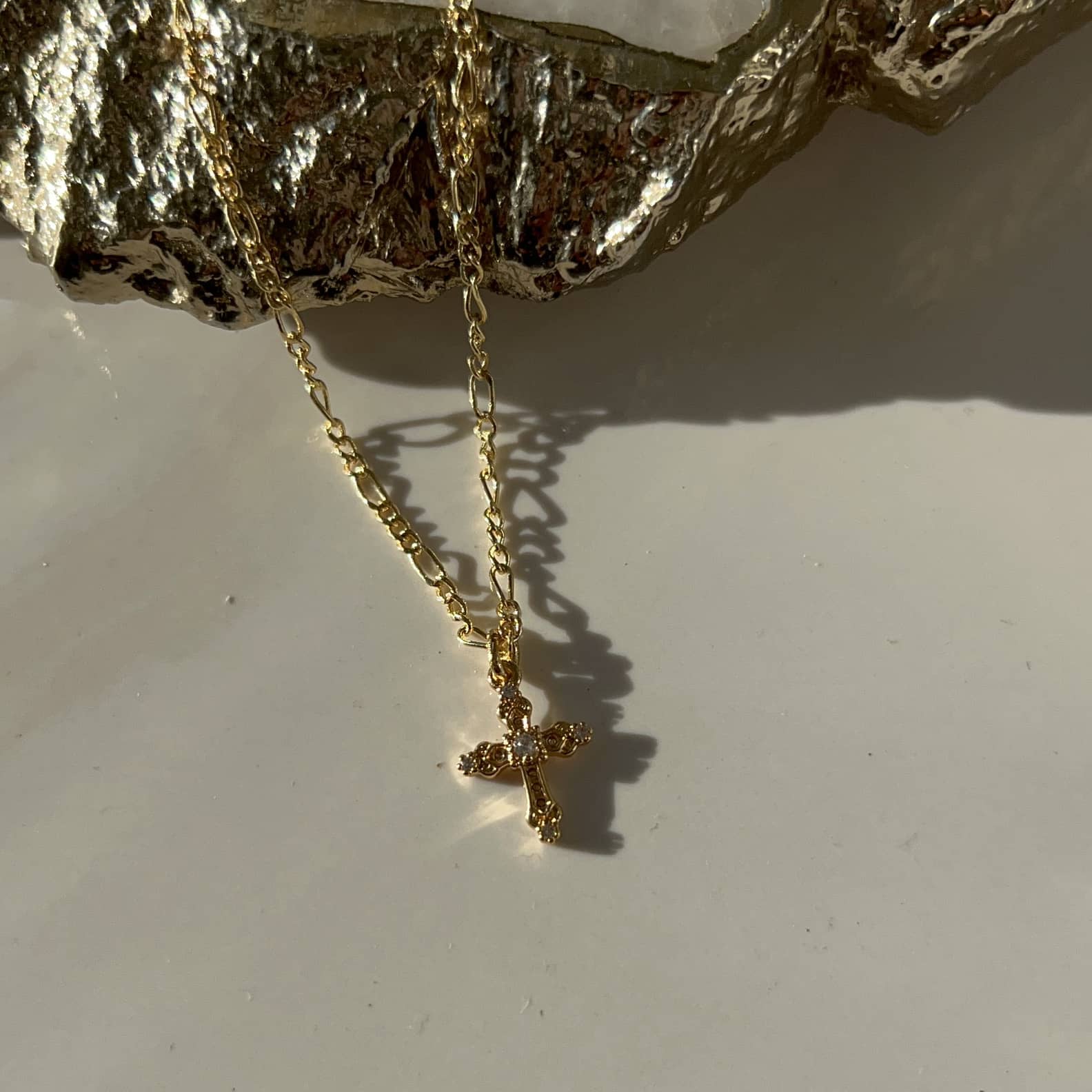 Micro Cross Necklace