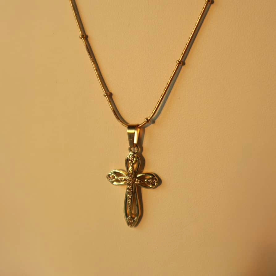 Strength is Within Me Cross Necklace