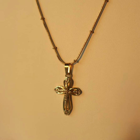 Strength is Within Me Cross Necklace