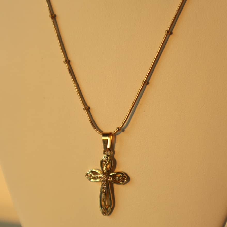 Strength is Within Me Cross Necklace