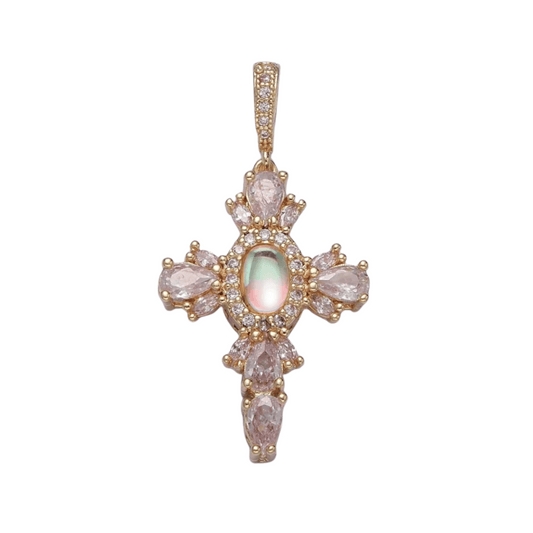 Opalite Divinity Cross Pendant