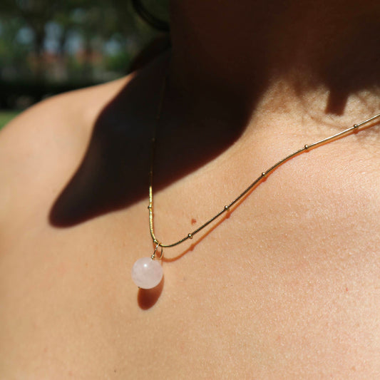 Dainty Rose Quartz Necklace