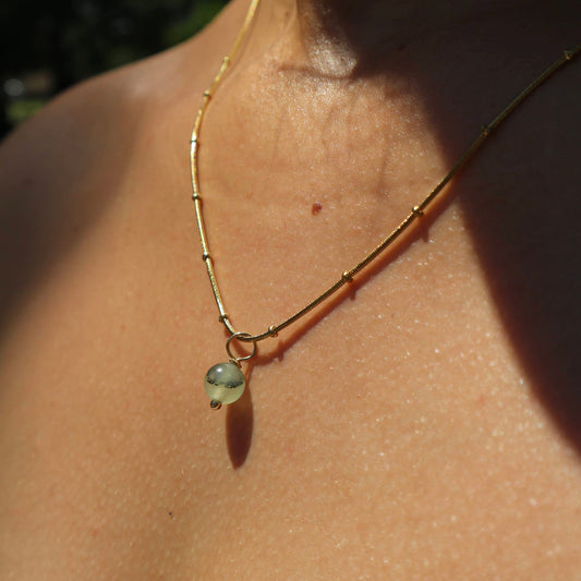 Dainty Prehnite Necklace