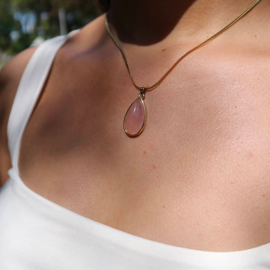 Rose Quartz Pendant Necklace