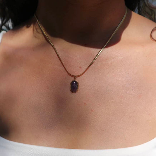 Amethyst Pendant Necklace