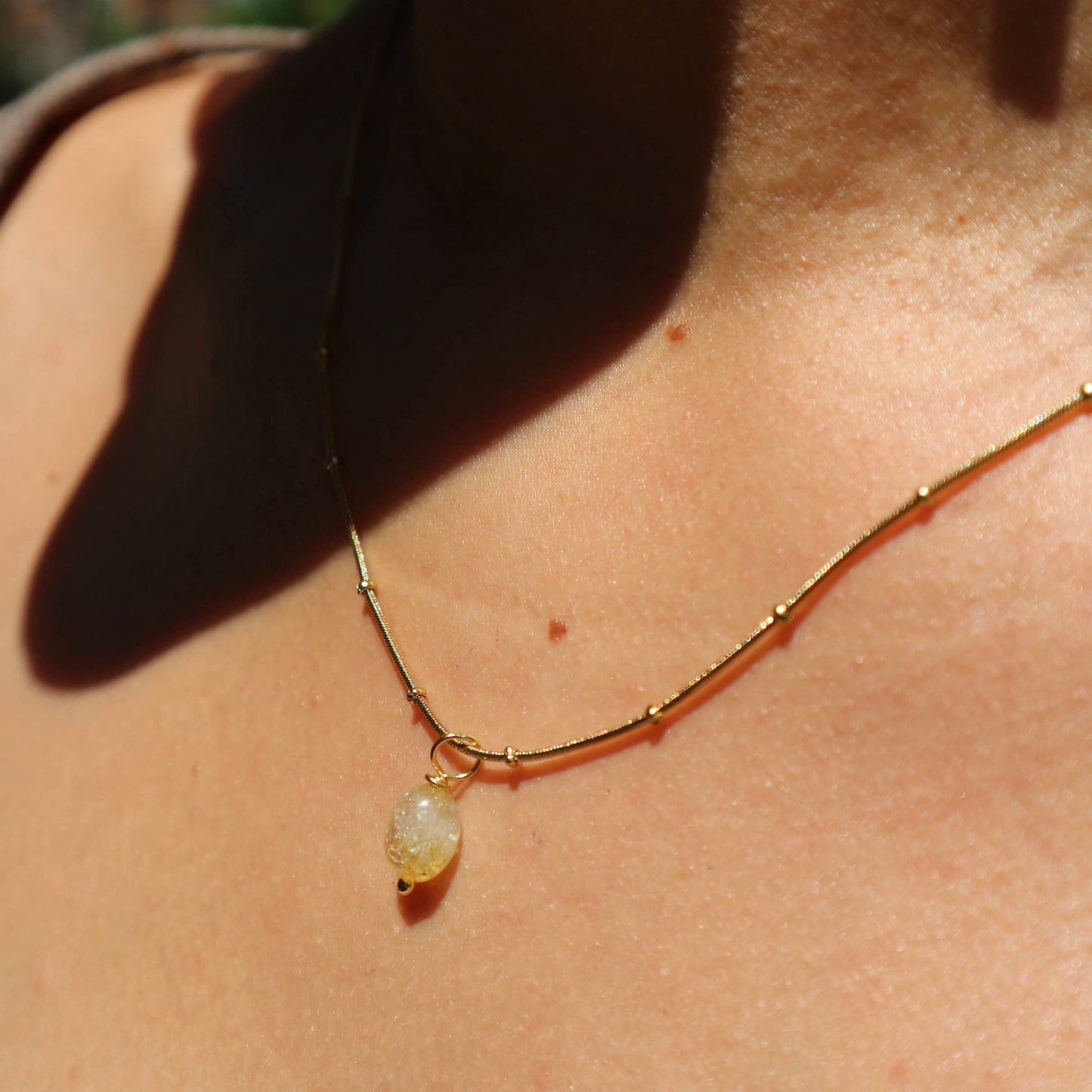 Dainty Citrine Necklace