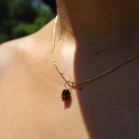 Dainty Tigers eye Necklace