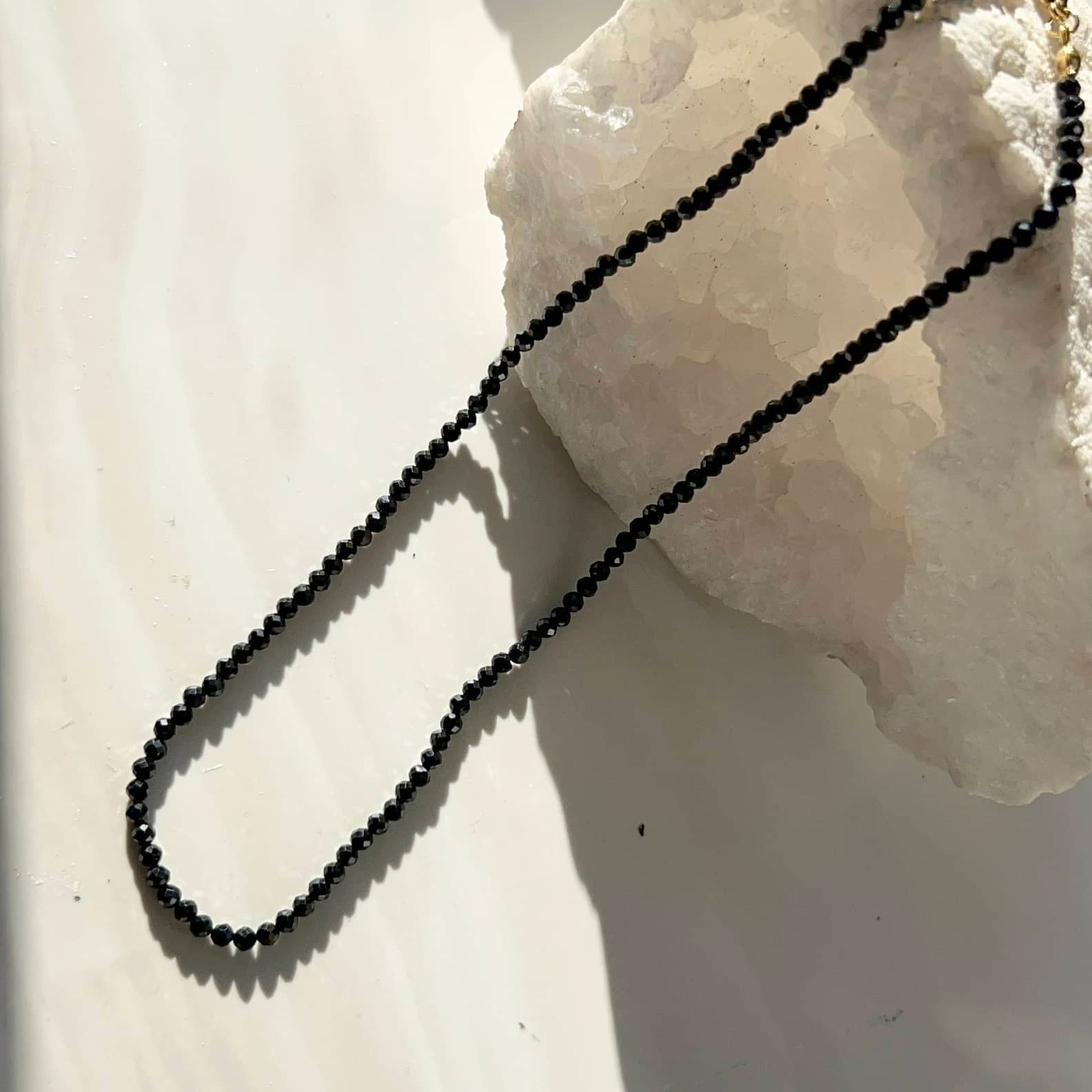 Onyx Micro Beaded Necklace