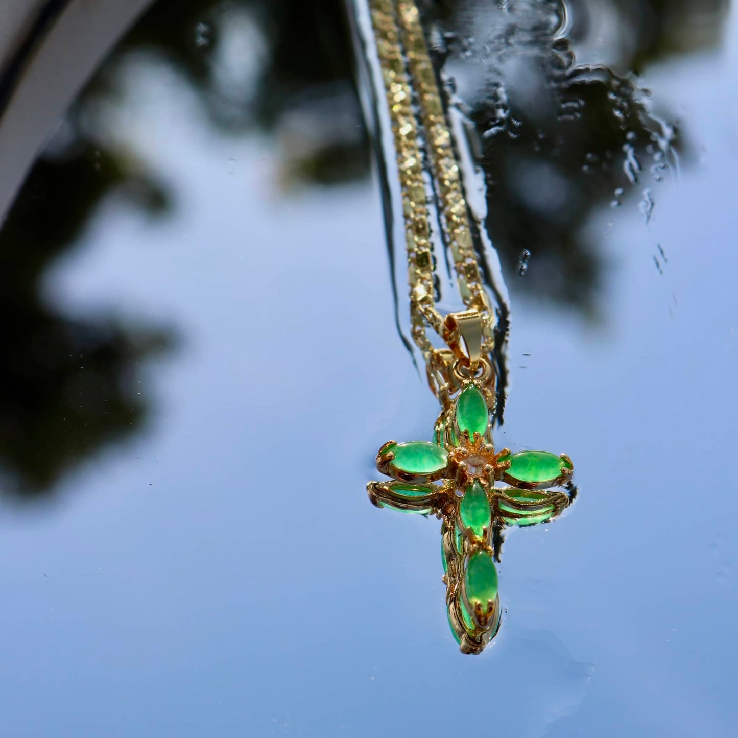 Have Faith Jade Cross Necklace